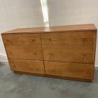 Open Box: Pierce &amp; Ward Burl Wood 6-Drawer Dresser (60") - Light Nutmeg