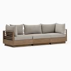 Santa Fe Slatted Outdoor 3-Piece Modular Sofa (108")