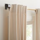 Open Box: Cotton Velvet Curtain with Blackout, 48x96, Sand