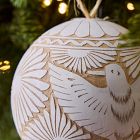 Artisan Carved Gourd Ornament - Natural