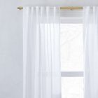 Sheer European Flax Linen Curtain - White