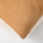 Pieced Suede Pillow Cover