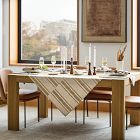 Quincy Block Print Stripe Table Throw