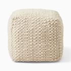 Slub Stripe Sweater Pouf