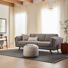 Cotton Canvas Round Pouf