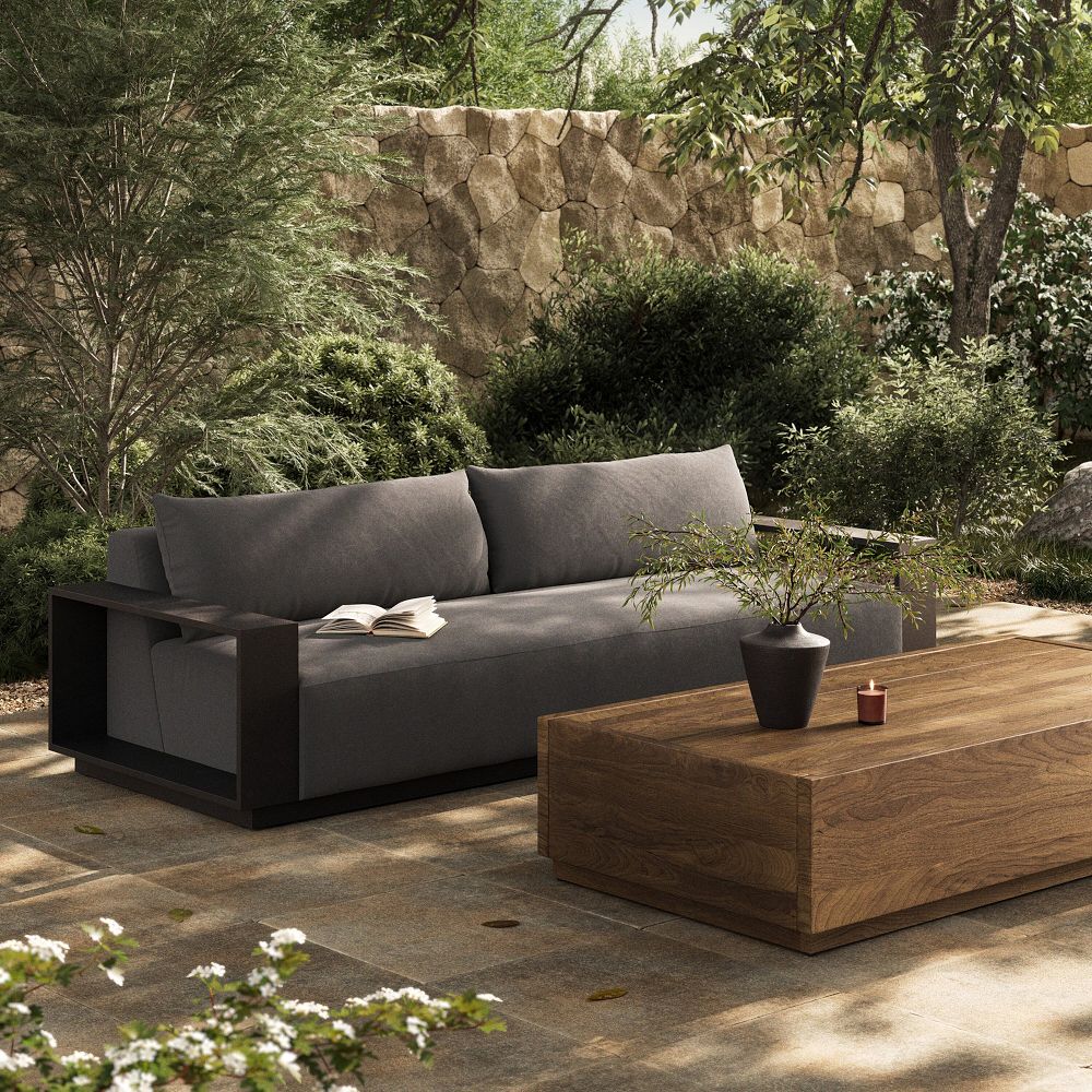 Mairead Outdoor Metal Sofa (106") by West Elm