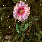 Glass Pink Geranium Ornament