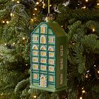 Glass Cabin Ornament - Green