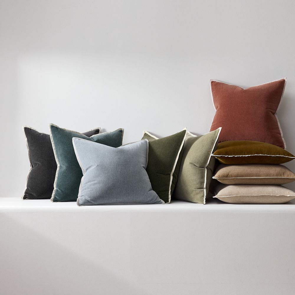 Classic Cotton Velvet Pillow Cover by West Elm