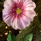 Glass Pink Geranium Ornament