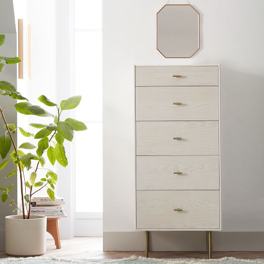 Modernist 5-Drawer Jewelry Dresser - Winter Wood Elegance | West Elm