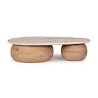 Canda Travertine Coffee Table (52")