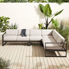 Portside Aluminum Outdoor 4-Piece L-Shaped Sectional (121")