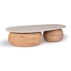 Canda Travertine Coffee Table (52")