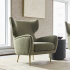 Lucia Wing Chair - Metal Legs