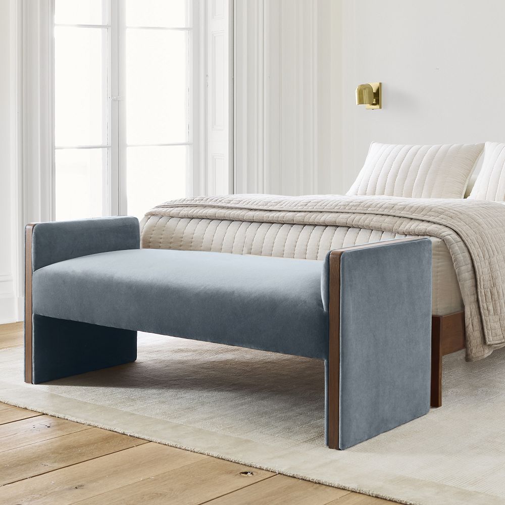 Schaefer Wood Trim Bench by West Elm