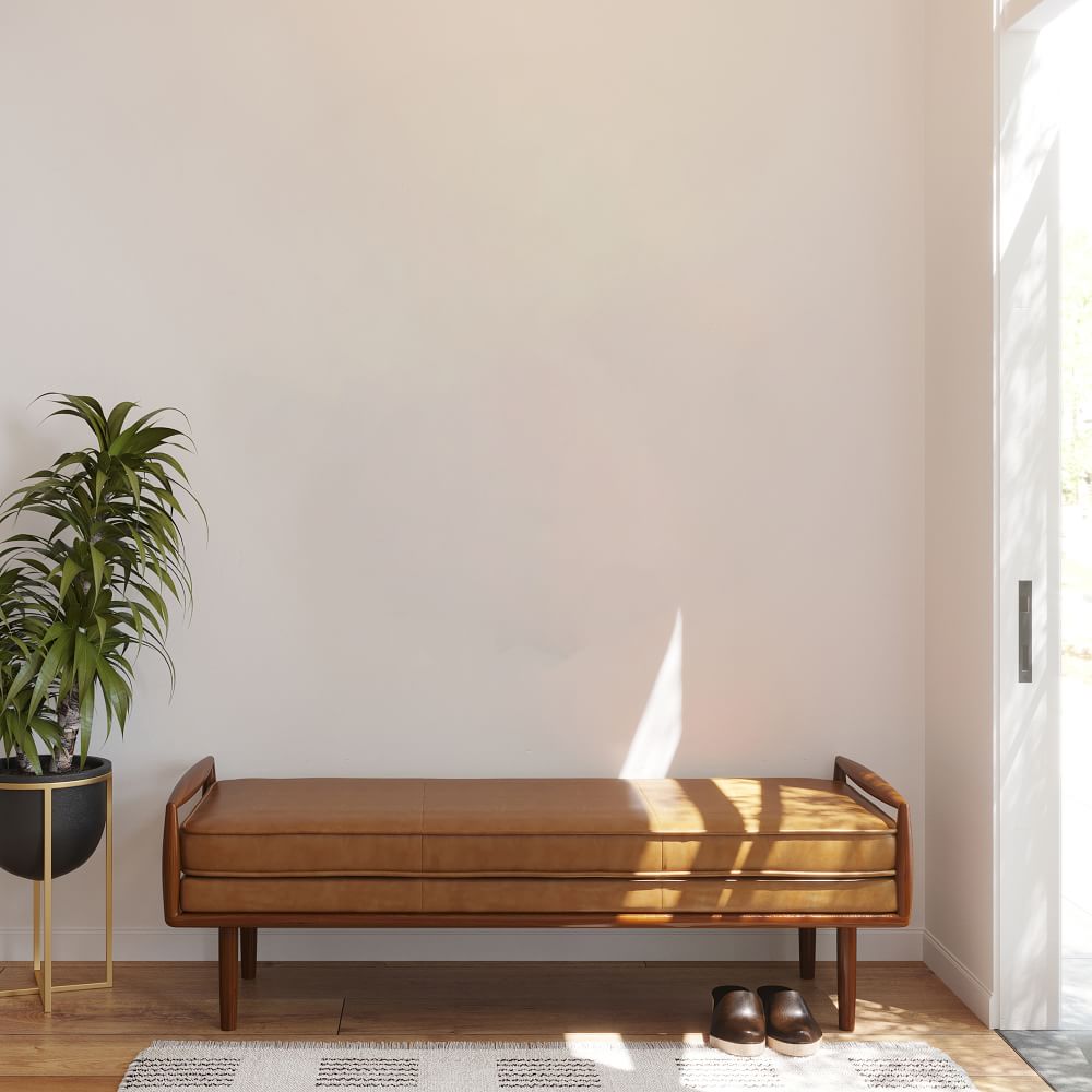 Nico Leather Bench by West Elm