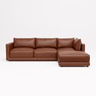 Melbourne Leather 3-Piece Ottoman Sectional (116"&ndash;126")