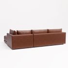Melbourne Leather 3-Piece Ottoman Sectional (116"&ndash;126")