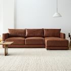 Melbourne Leather 2-Piece Chaise Sectional (112"&ndash;122")