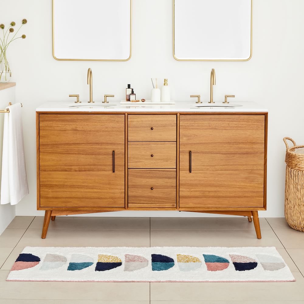 Half Moons Bath Mat - Multi, 24"x64"