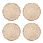 Loopy Abaca Round Placemats (Set of 4)