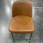 Open Box: Jack Metal Frame Leather Counter Stool (26") - Saddle Leather Nut, Dark Bronze