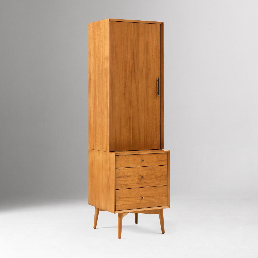 Mid-Century Narrow Hutch w/ Console (20.5")