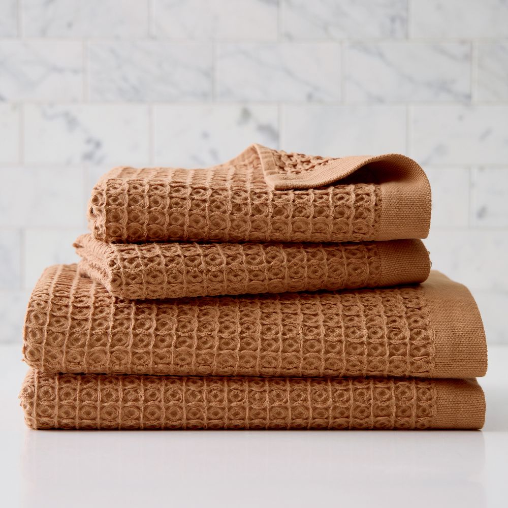 Waffle Hand Towel - baked clay