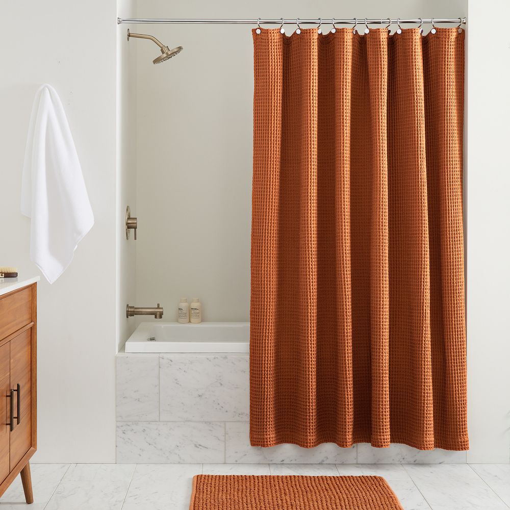 Waffle Shower Curtain - Copper, 72"x74"