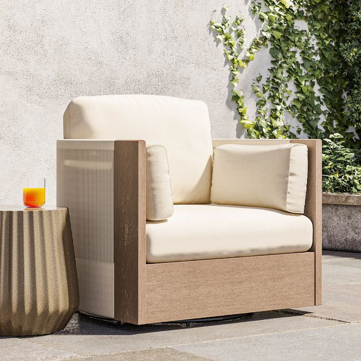 Porto Outdoor Swivel Chair | West Elm