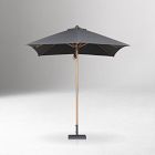 Teak Pole Rectangle Outdoor Umbrella (9.8')