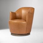 Citrino Petite Leather Swivel Chair