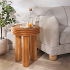 Kochi Rattan Round Accent Table (21")