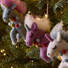 Felt Unicorns in Lights Ornaments (Set of 3)