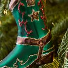 Glass Cowboy Boot Ornament