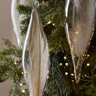 Glass Feather Long Ornaments (Set of 4)