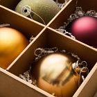 Large Glass Ball Ornament (Set of 4) - Jewel Tones