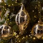 Mercury Crackle Glass Ornaments (Set of 6)