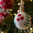 Small Embroidered Felt Balls (Set of 6)