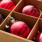 Medium Glass Ball Ornaments (Set of 9) - Red