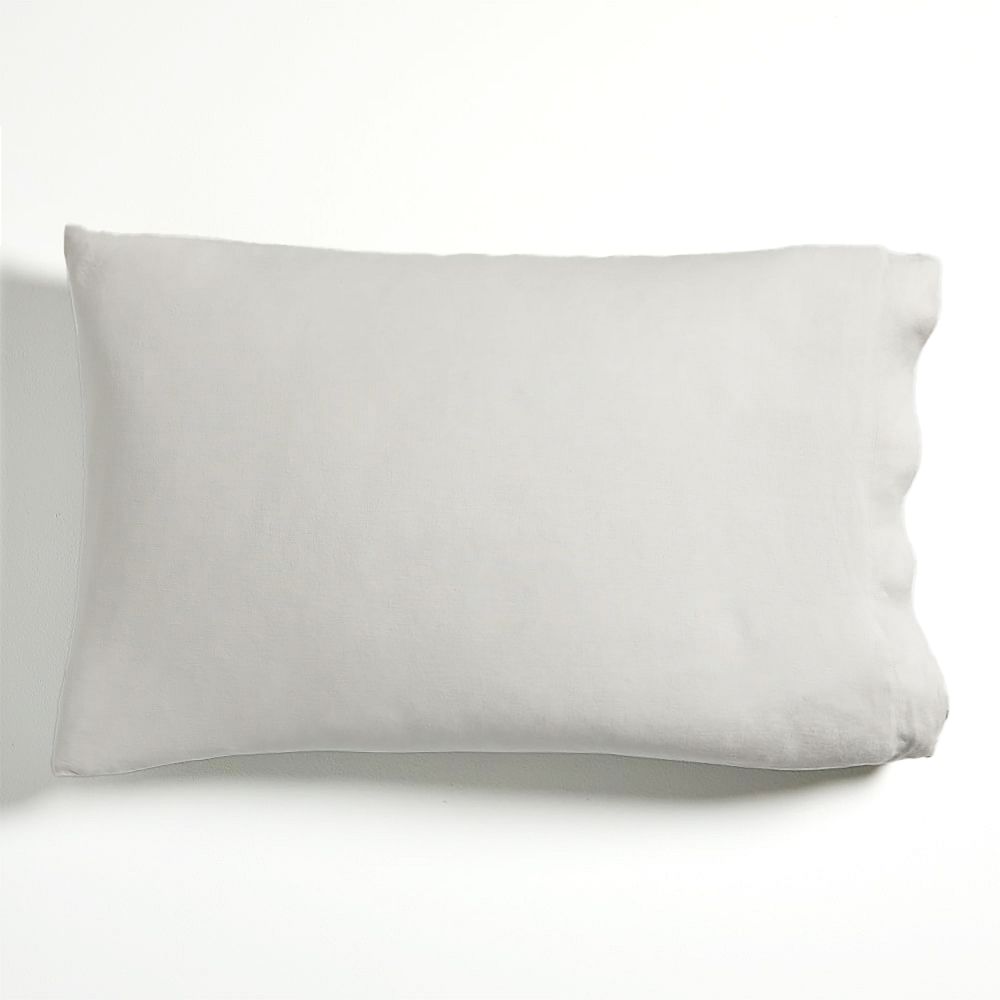 European Flax Linen Pillowcase Set - Standard, Frost Gray
