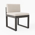 Telluride Outdoor Aluminum Dining Side Chair Cushion Cover, Sunbrella® Canvas,
 Natural