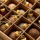 Small Flocked Ball Ornaments (Set of 25) - Warm Tones