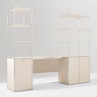 Marlowe Desk (42"), Narrow Shelf (18") &amp; Wide Shelf (30") Set
