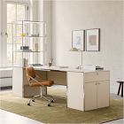 Marlowe Desk (60") &amp; Wide Shelf (30") &amp; Storage Cabinet (30") Set