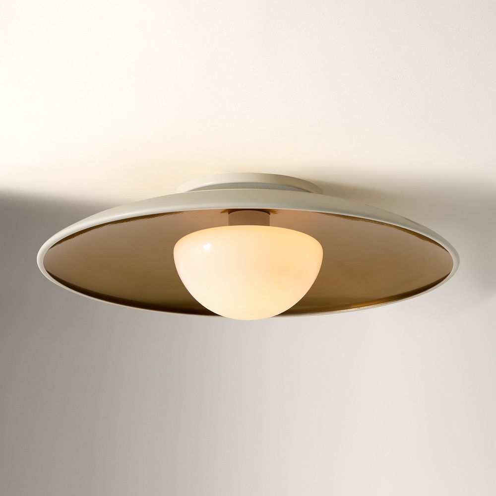 Piero Flush Mount - 14In, Alabaster