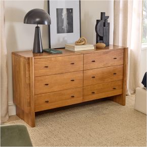 white christmas dresses Rustic 6-Drawer Wide Dresser main image 1