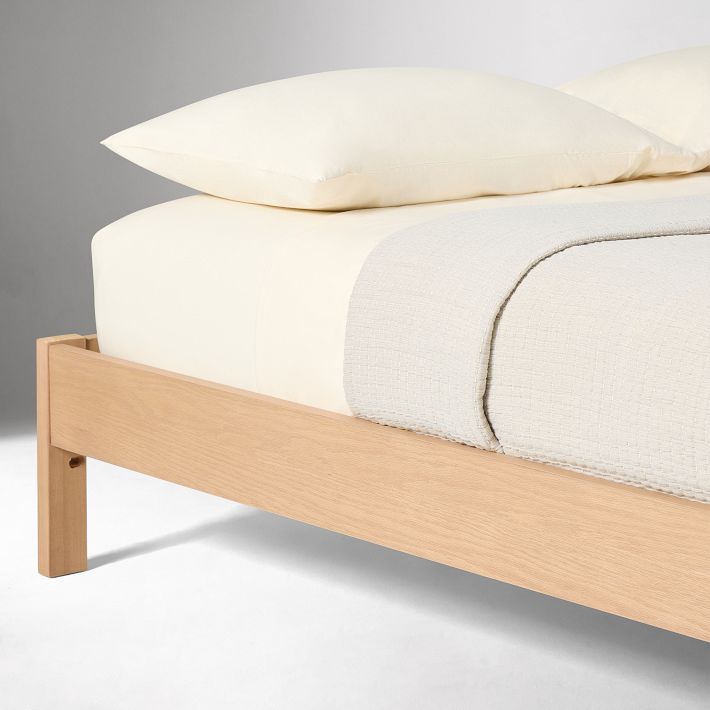 Simple Bed Frame - Solid Wood Support | West Elm