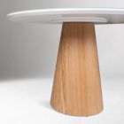 Valentine Lacquered Glass &amp; Wood Dining Table (47")